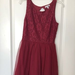 Nordstrom Maroon Lace Dress